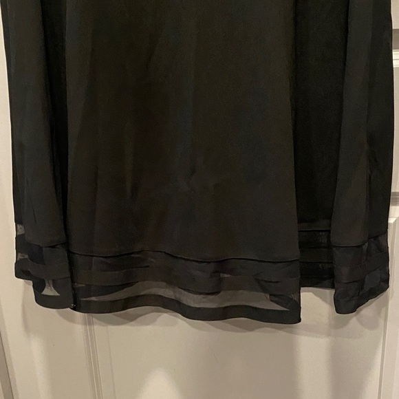 Calvin Klein Black Midi Dress | Size 20W | Sheer Hem | Timeless Elegance - Picture 5 of 10